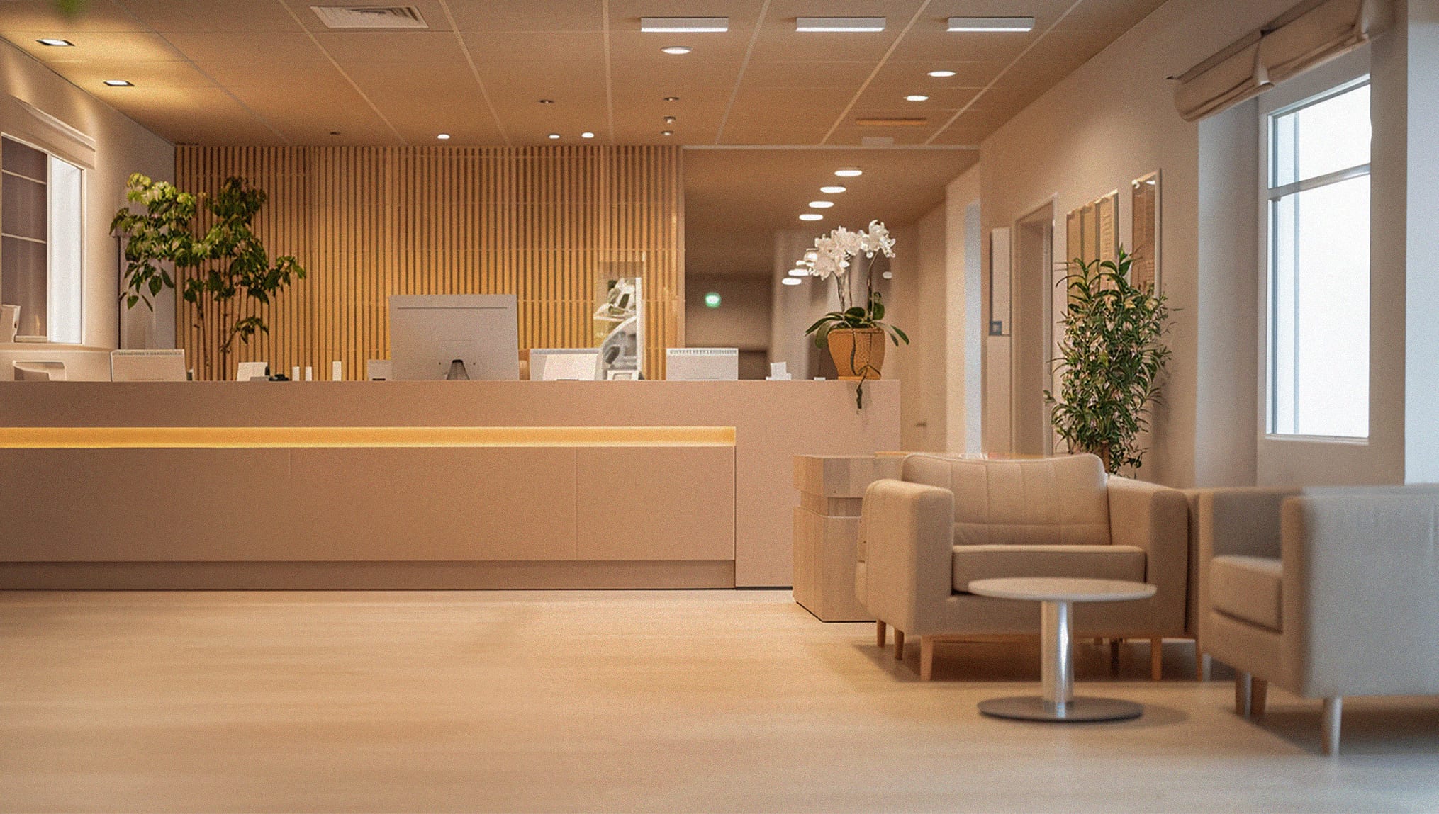 Modern Reception Area — light commercial project by Renovar Construction