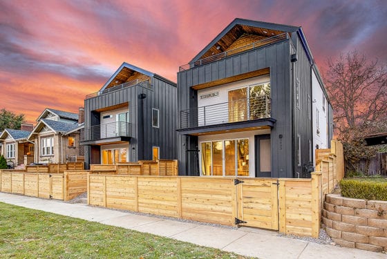 Completed Renovar townhome project — Meade St, Denver, CO 80204
